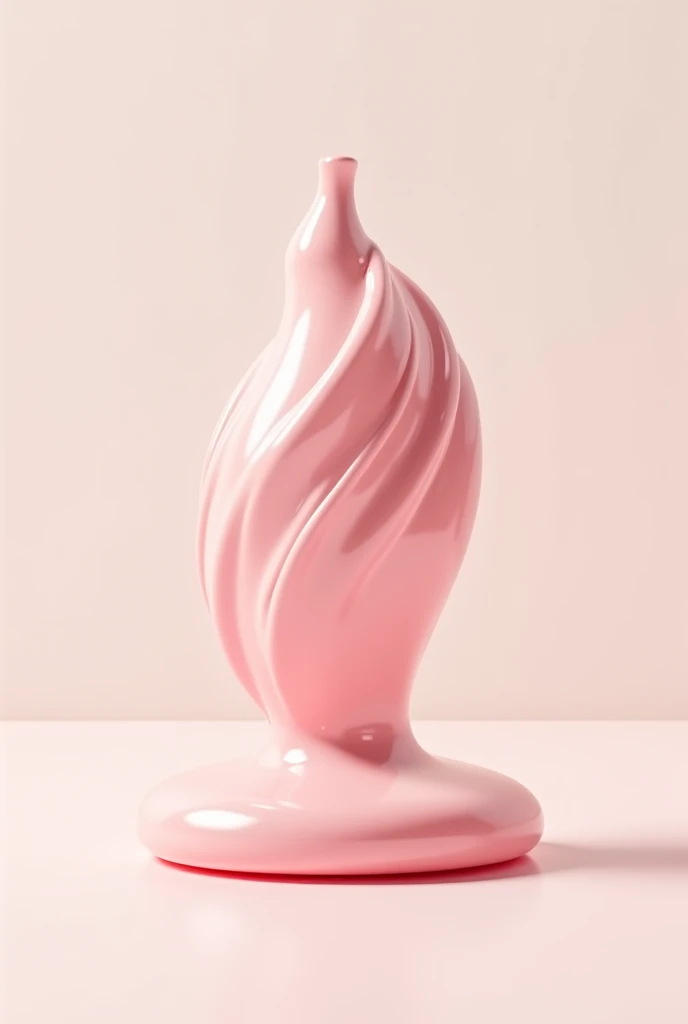 strawberry yogurt puddle coming from bottom to top in 3D