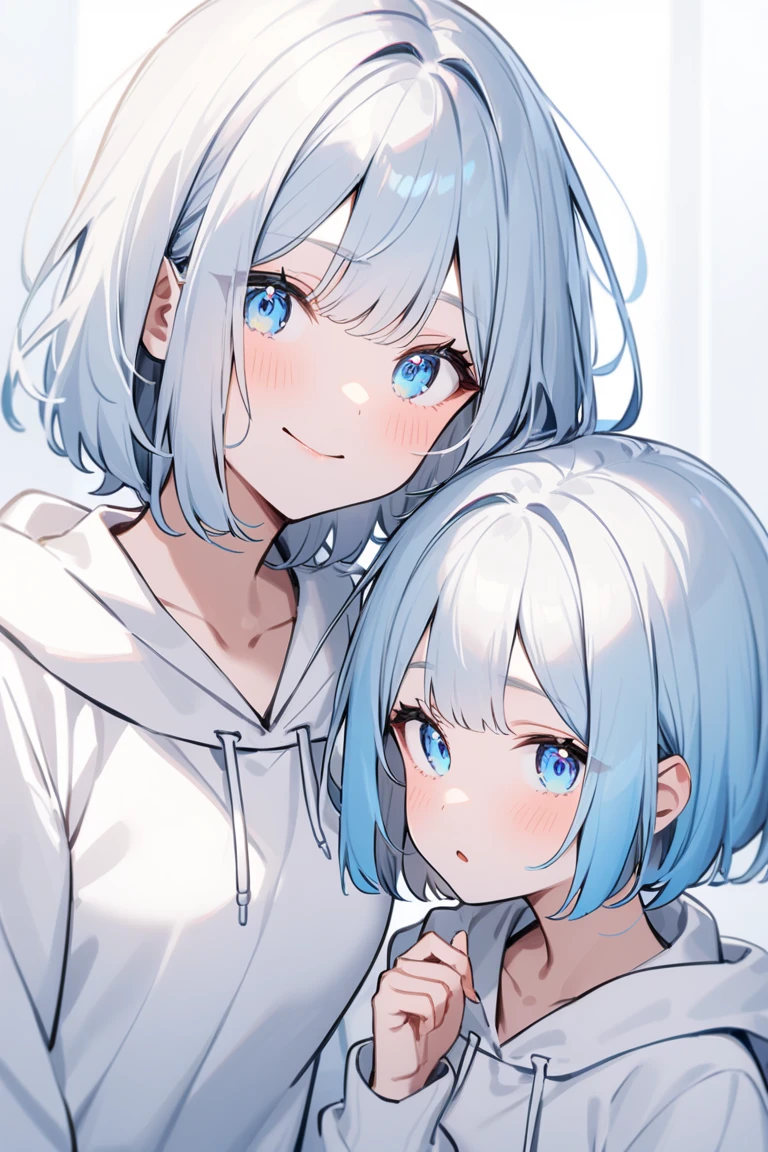 beautiful older women with long grey hair and grey eyes