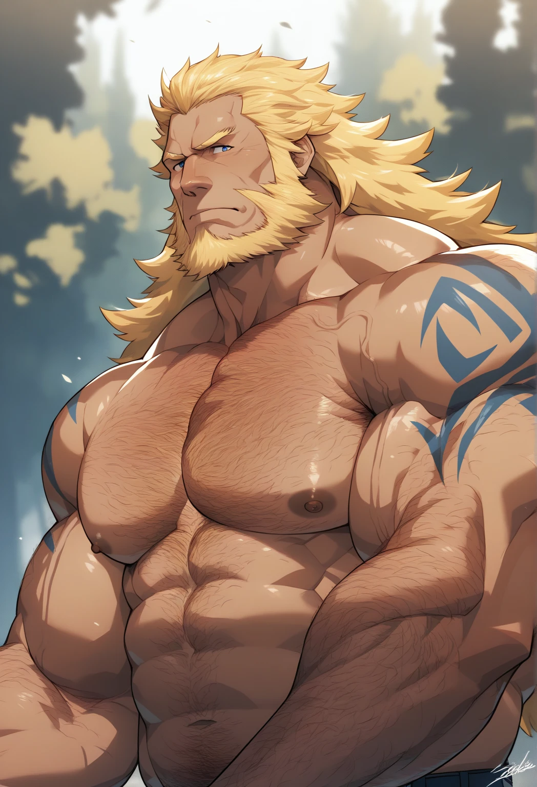 best qualityer)), ((work of art)), (detailded), a boy, naruto uzumaki, blonde and messy hair, cat mustache, Slim and muscular body, completely naked showing his penis