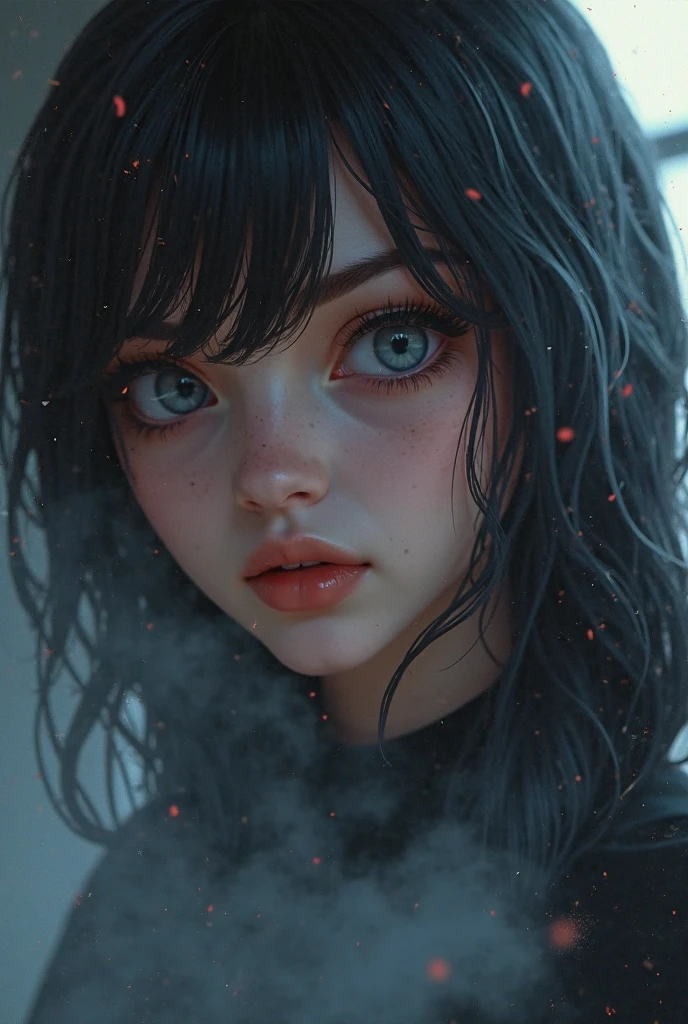 (extremely detailed CG Unity 8k wallpaper),(Masterpiece ), (Best Quality), (Ultra Fine), (Most Best Illustration),(BEST SHADOW), (sharp eyeliner, eye shadows, Eye for detail:1.1), (火焰, smokes:1.3), ,BREAK BREAK BREAK, (vector:1.2), wicked smile,