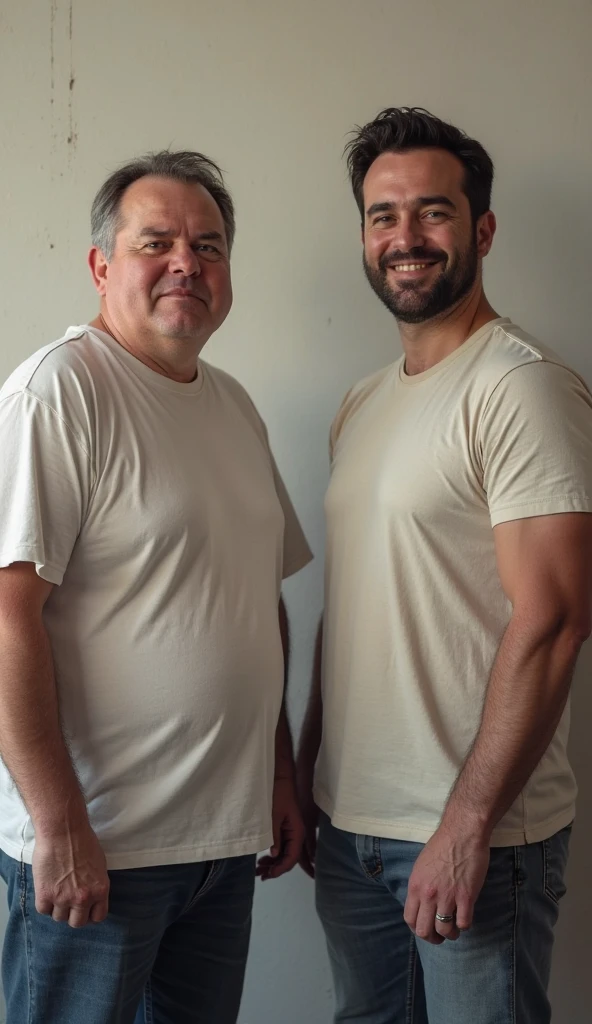 Twin brothers,age 55,fat,Naked