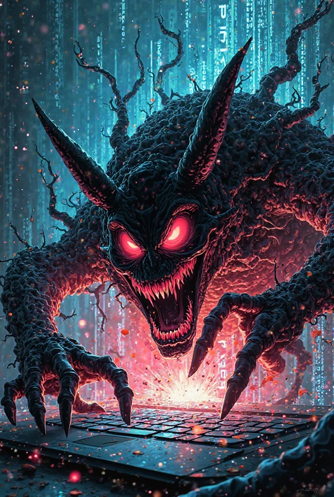 best image quality, masterpiece, super high resolution, BREAK In the depths of an otherworldly abyss, an Eldritch Abomination entity from the Cthulhu Mythos slithers into view. Its body is a writhing mass of gnarled tentacles and jagged, chitinous armor, each piece covered in an unidentifiable substance that seems to writhe and bubble on its surface.
BREAK
The creature's elongated head is pointed like a spear, with rows of sharp teeth lining its gaping maw. Its eyes are multiple and unblinking, each one a different color and glowing with an unearthly aura.
BREAK
As the entity moves, its body seems to twist and warp, defying any coherent form or structure. Its movements are jerky and unpredictable, as if controlled by some malevolent force beyond comprehension.
BREAK
The creature seems to emit a sickly green glow that illuminates its surroundings, casting an eerie light on the twisted and gnarled landscape around it.
BREAK
As you gaze upon this Eldritch Abomination, you feel a sense of dread and unease creeping up your spine. Its presence seems to twist reality itself, warping the very fabric of the universe. You can't help but wonder what kind of horrifying intentions this entity might have, and what kind of unfathomable power it might wield.