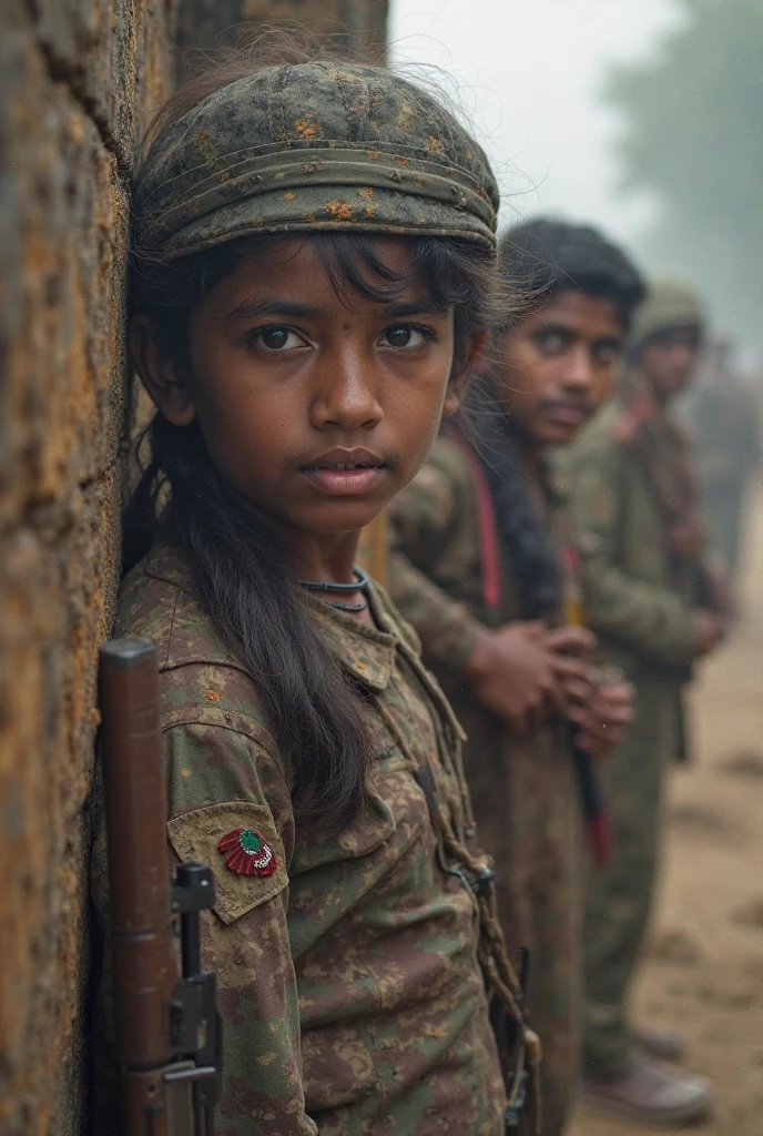 Ok image of an army boy standing holding a gun fair skin indian touch wearing helmet age 16 15
Give him a fair skin