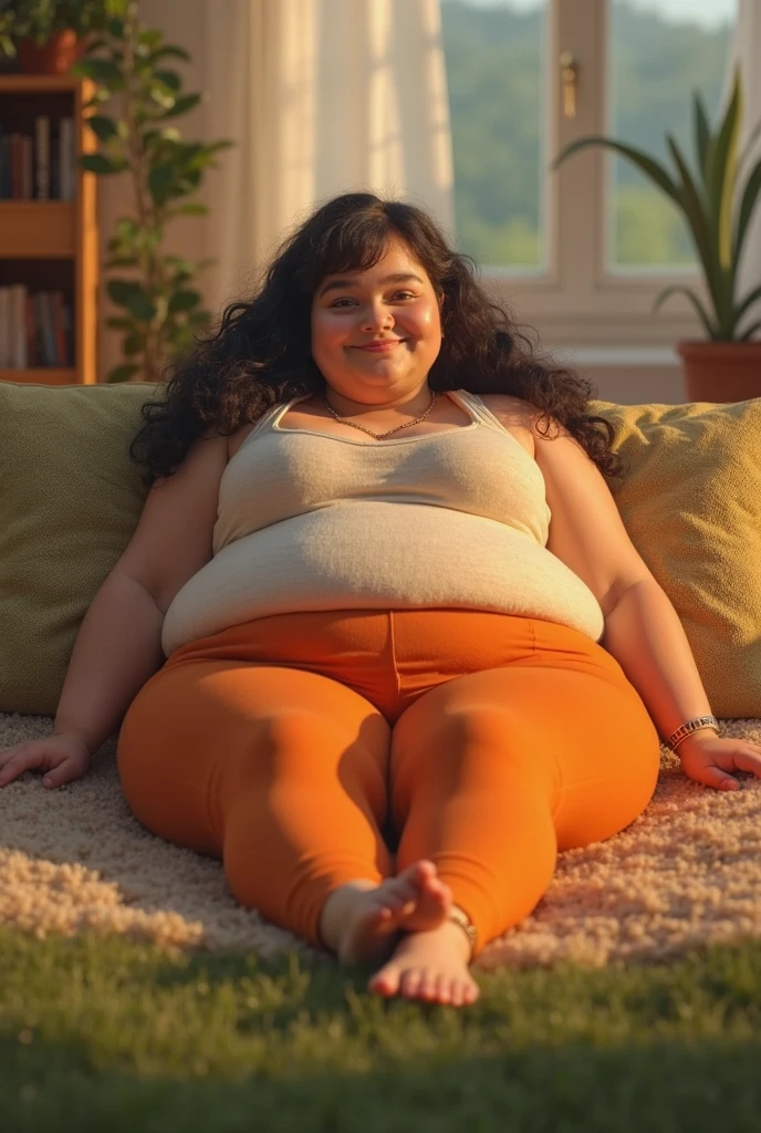 there is a woman lying on a bed with a big belly, morbid obesity, obeso ), Mulher gorda, obeso, um obeso, her belly is fat and round, Isto'It's very big, ela tem uma barriga redonda e gorda, extremamente gordo, body swelling about to explode, barriga gorda, Isto'It's very big, real life big mom