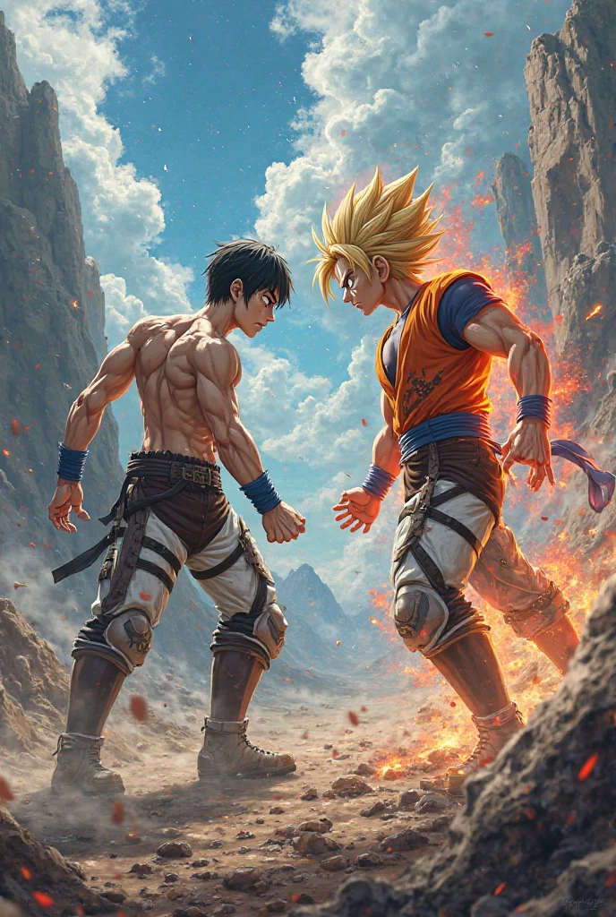 Bakugou and Guts from Berserk dancing