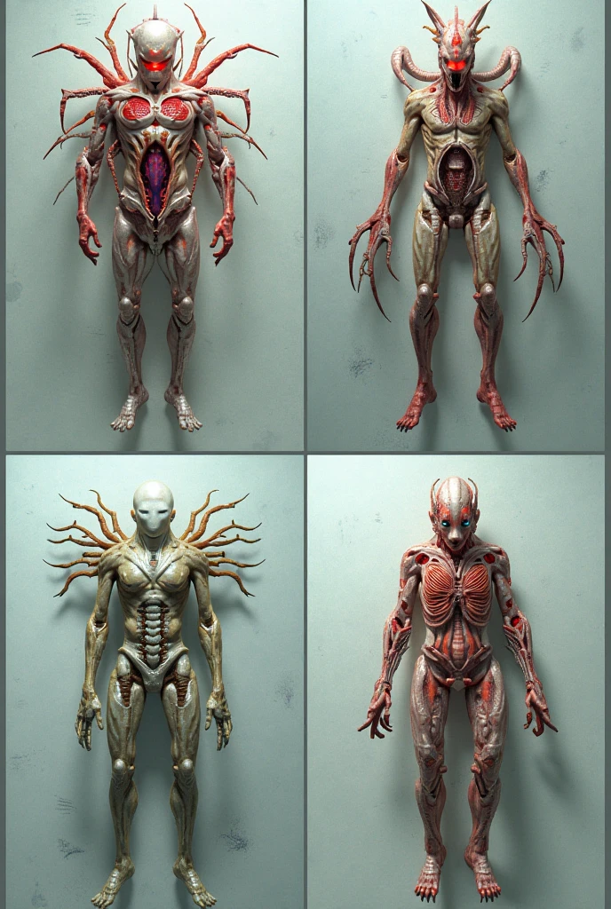 A detailed and realistic image of two Karnathi humanoid characters standing side by side. The male Karnathi, standing at 1.9 meters, has a slightly darker gray skin tone, while the female, at 1.8 meters, has a lighter gray tone. Both characters wear undergarments in striking, contrasting colors that stand out against their skin, adding a visual highlight to their appearance. Their faces are harmonized, blending subtle human-like features with the distinct characteristics of their species. The bone-like scales on their bodies are of a lighter shade of gray, creating a noticeable contrast with their skin tone and adding texture to their appearance. These scales are smooth and minimal, primarily serving as a subtle accent rather than dominating their appearance. The only bony protrusions present are small and crown-like, located on their heads, adding a distinct yet refined touch to their look. The overall appearance of the Karnathi is muscular and athletic, with a natural and balanced aesthetic. The background is neutral, ensuring the focus remains on the detailed and lifelike portrayal of these two characters.