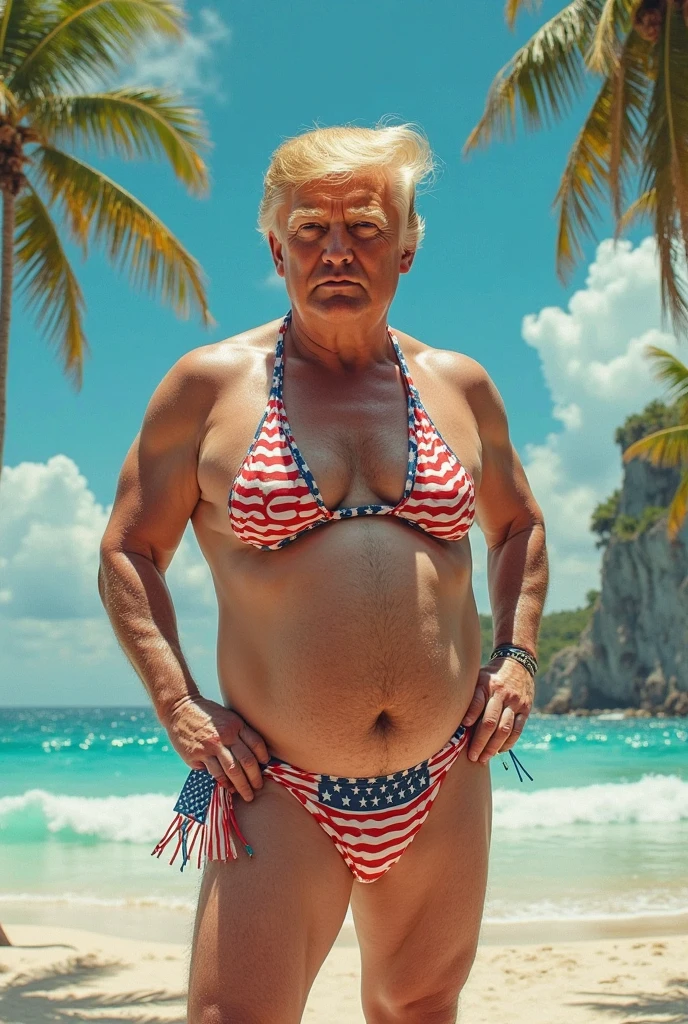 Donald Trump in bikini