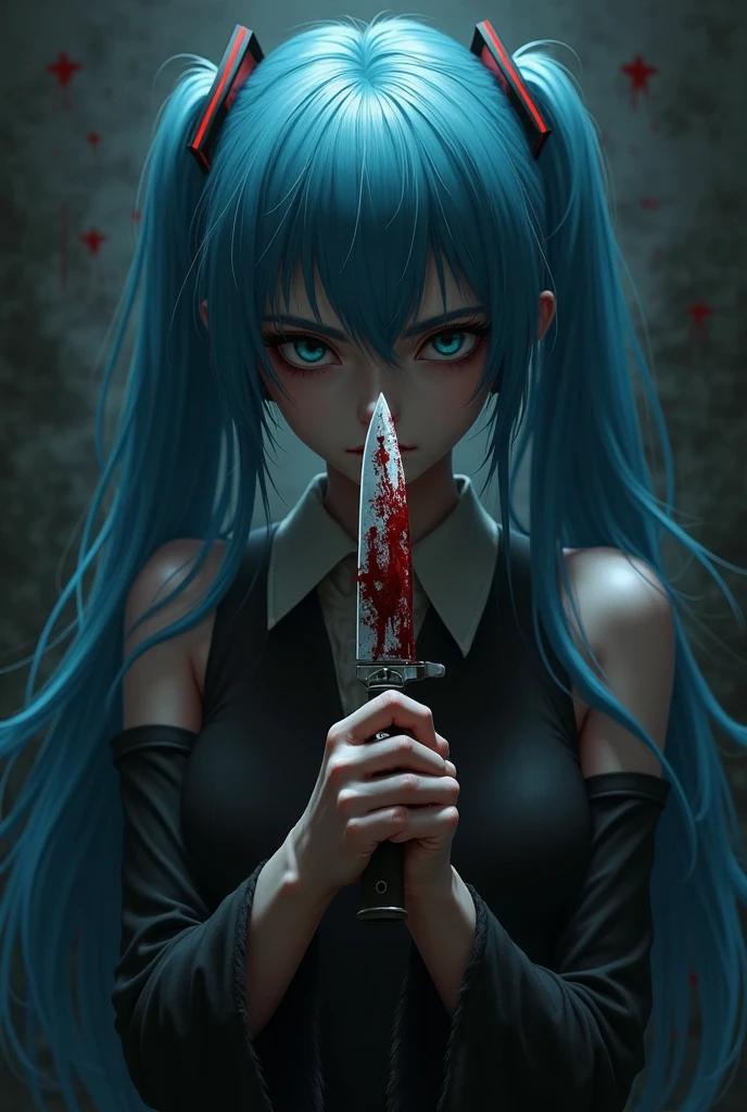 ((Masterpiece)), (Professional Photography:1.2), (High Definition:1.3), best quality, 8K, Textured skin, cinematic lighting, absurdres, highres, ultra detailed, 4k wallpaper, (vibrant colors), bloody arms, (moody lighting), 1girls, (cute age gir), pale skin, super cute face, (ragged gothic dress), slender body, dark back alley, (bloody makeup), creepy atmosphere, ((hold on bloody knife)), psycho, deranged, crazy, (yandere), aqua eye, ((blood stains)), dripping blood