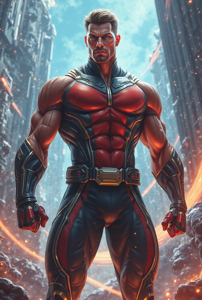 (full body), demon aura, handsome, beautiful, model, seductive, sexy, shirtless, macro