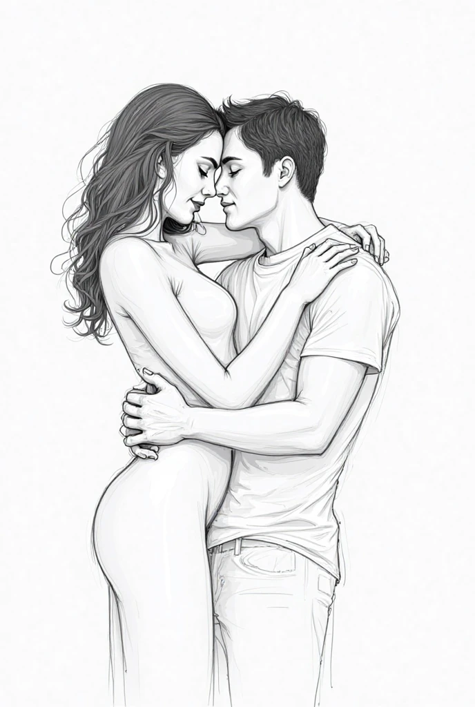 Draw a man and a woman having sex