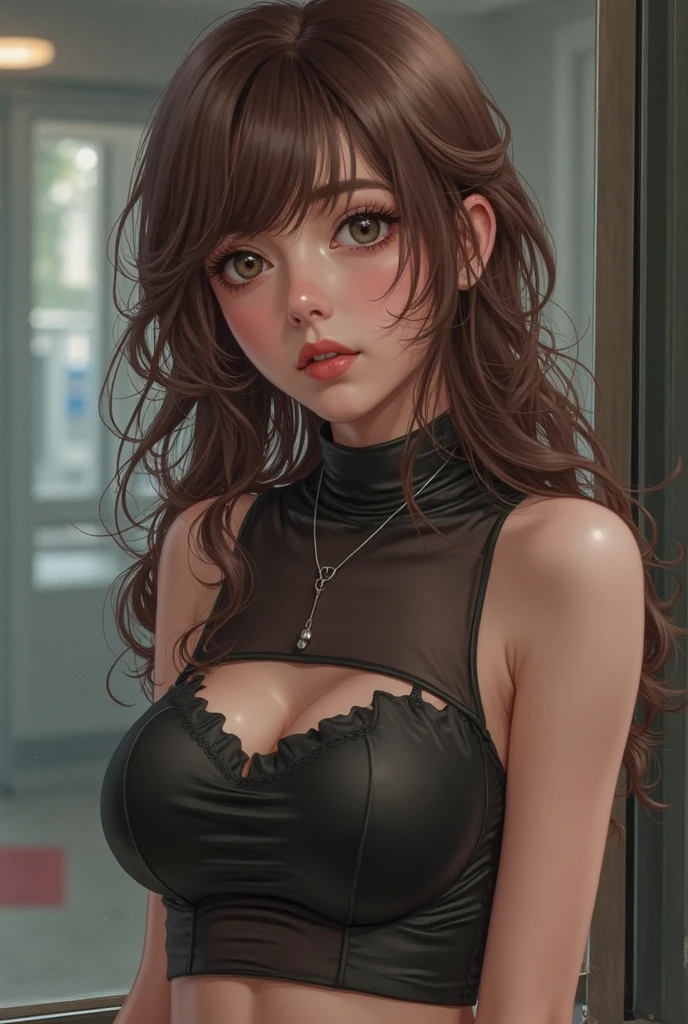 Masterpiece, (Real: 1.2),33 year old girl, brown hair, brown eyes, frontal, detailed face, beautiful eyes, without lingerie, exquisite decoration, smile, v6, short gray hair, (obvious cleavage), ((big breasts beyond imagination: 1.5)), (super oversized breasts: 1.8), breast, blush, visible, (stunning, super high resolution, soft and rich breasts: 1.8, RAW photography, realism: 1.25), (light colored lip gloss, long eyelashes, transparent double eyes, smooth face, bright skin, natural shadows, wide light, wide light, depth of field, strong colors, subtle caustics: 0.8), no bikini, (no underwear), (no pants)), waist constriction, ((thigh spread: 1.4))), (sweat-soaked skin), (( Her body is wet)), (see-through pants), (without pants: 1.4), the shape of the pubic area is big clearly visible, (sexual very expression), lying on the bed, (knees upright, legs open: 1.3), fluid leaking from the genitals