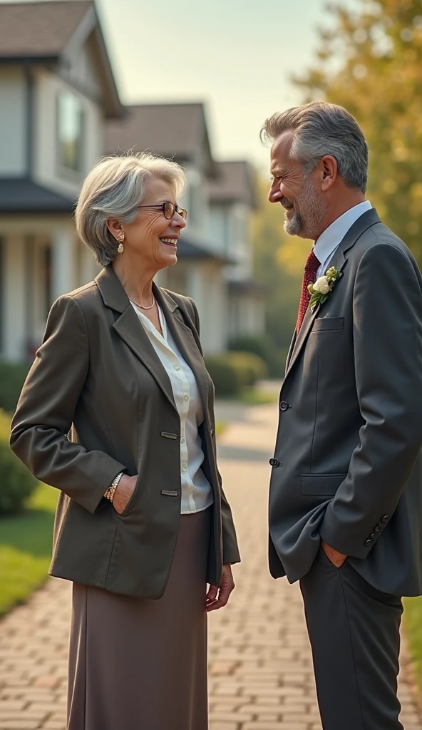 They pose for a joint photo in the park, Smiling couple, Outdoor Business Portrait, couple portrait, Happy couple, Marketing photo, portrait shot, couple portrait, Stock Photo, stock image, Mature, 4 0 years, Portrait, Professional retouching, photo - shot, profile image, actors, couple, medium portrait of, Award-winning, award - winning, David A