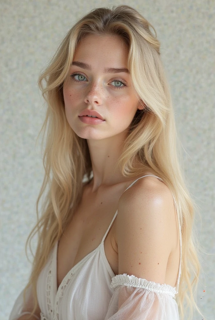 Realistic blonde girl age 20 instergram model