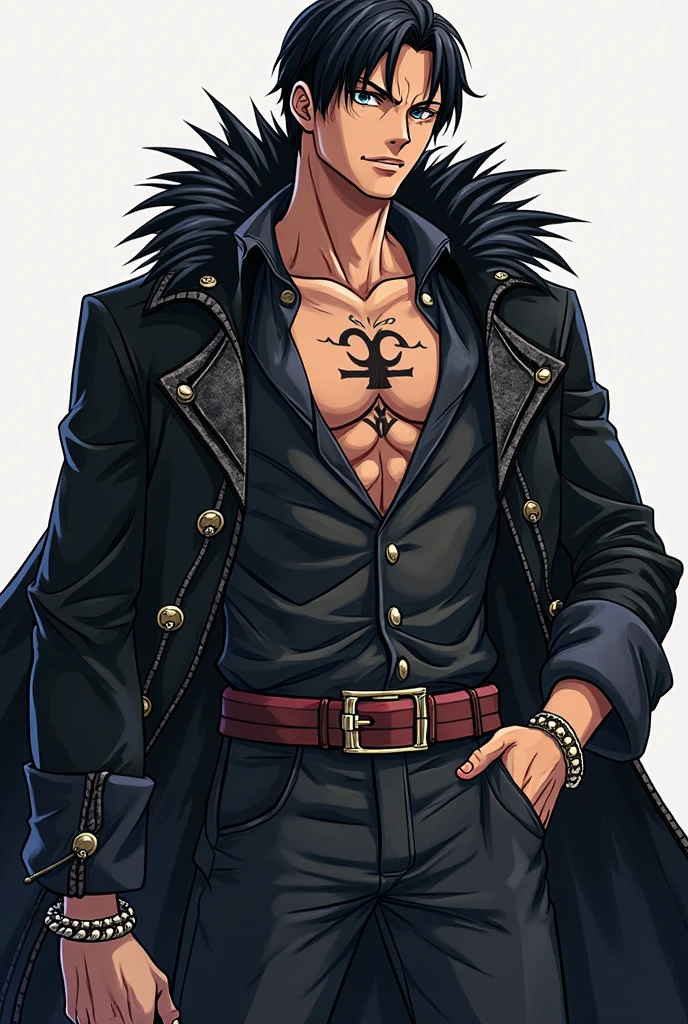 homen,Strong muscles, short white hair, best quality,open chest vest, blue and black clothes, Dragon Wings, black cloth on face, silver cross chain on neck, long brimmed black fedora hat with black and blue dragon horns on hat with blue horns on hat, in paris