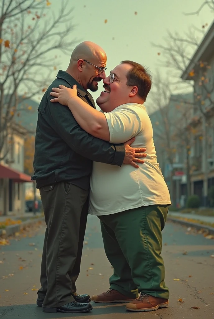 2 fat guys kissing 
