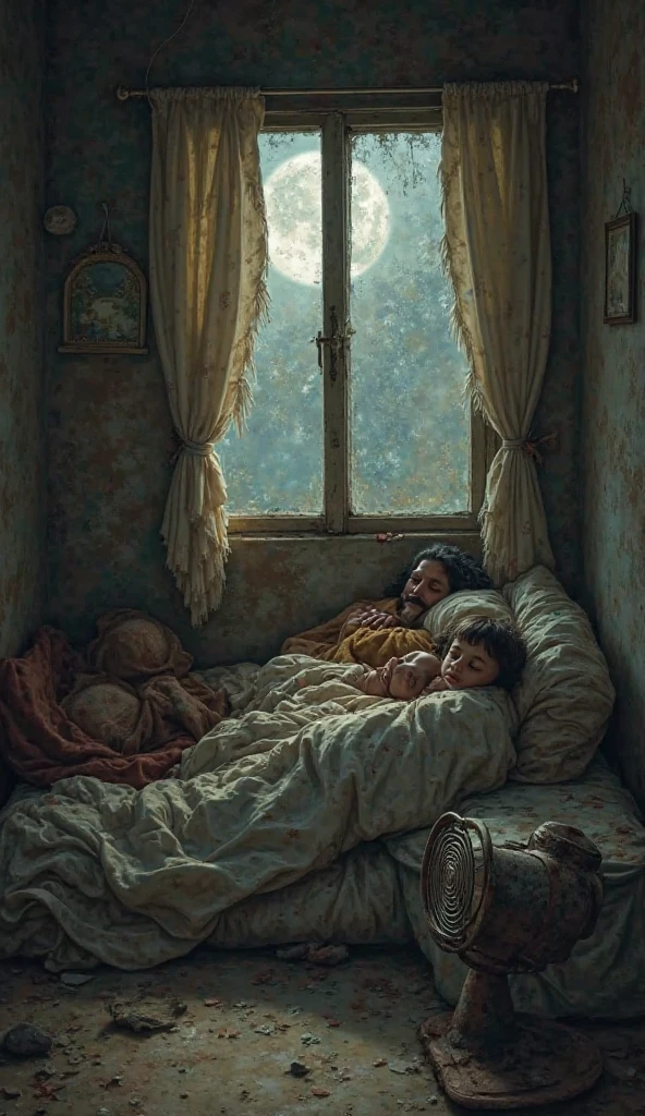 There's a little girl lying on a bed with a blanket, um monstro debaixo da cama, rastejando para fora de um quarto escuro, gato sombrio debaixo da cama', lurking in the shadows, monstro da paralisia do sono, lurking in the darkness, foto de terror, Halloween ghost under a sheet, cena de pesadelo, paralisia do sono, pesadelo, inspirado em Henry Fuseli, foto assustadora, apavorado