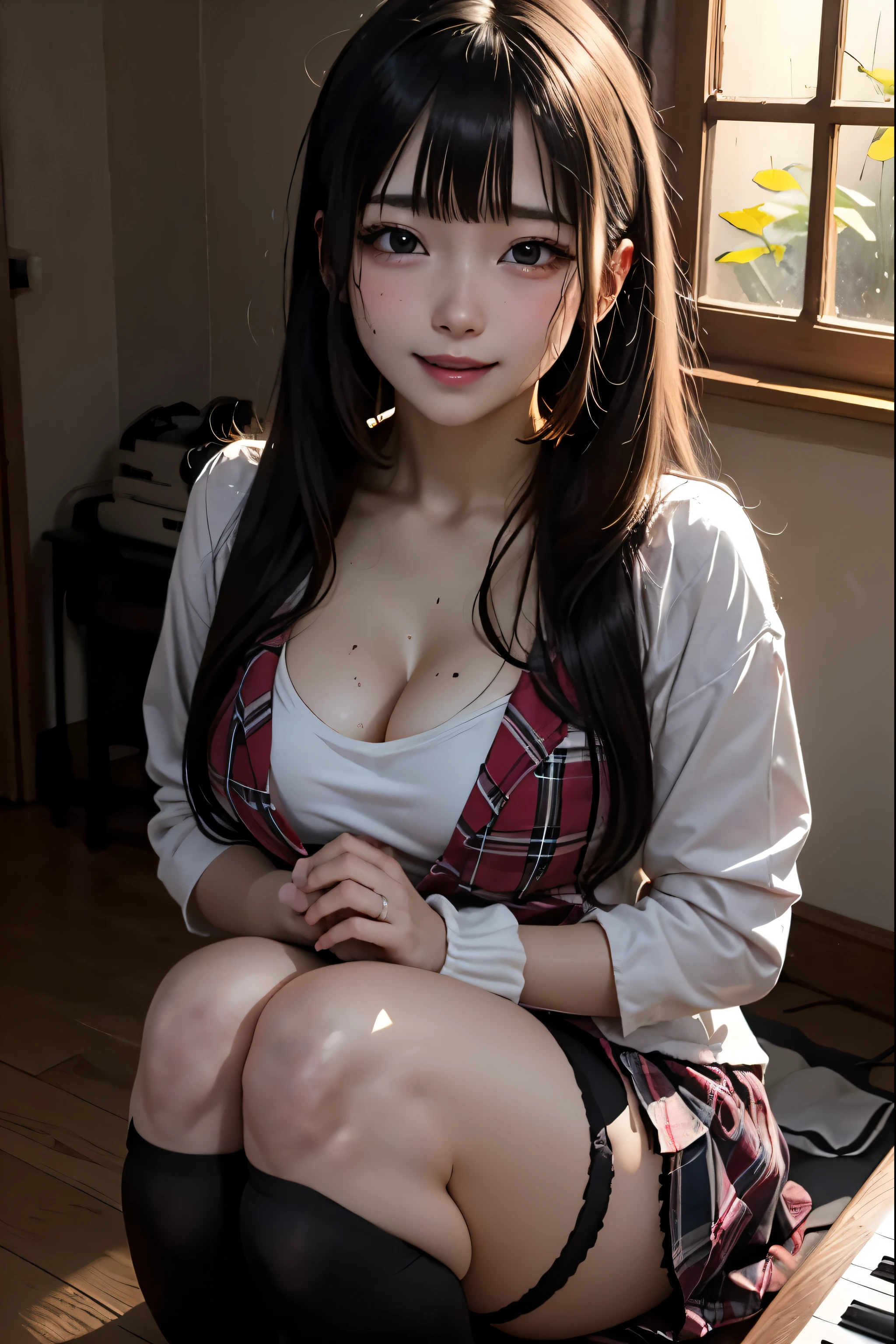 HIGH SCHOOL GIRLSブレザー、HIGH SCHOOL GIRLS、red plaid skirt、JK Style、jacket、smile、garter、Knee Socks、pantyhose、 Beauty from Another World 、So cute 、boredom、 extraordinary beauty、dark black eyeshadow、sorrow、 Good Skin Shine 、Long Hair Straight Hair、 My Chest Sweat Glows 、Dark smile、beautiful woman、 stained glass background、on the table、top quality、5 reference books、 Sweat Glows on My Face 、 Dark Black Eye Shadow 、Thigh sweat、sweating、 black frills oriental size regular size 、dark pink hair、 sweat my thighs 、 I sweat a lot and become sticky 、 my thighs have a really cute face 、Lots of sweat shines on her thighs and chest 、smaller breasts、Slightly slim、 Sweats All Over 、I will play the synthesizer。、 Sweats on My Thighs and Chest 、thin legs、duo、Lesbian Couple、 hug、私の彼女はSo cute 顔をしています、 My female friend has a very beautiful face、Do lesbian play 、 super straight hair、 very white skin 、 play a synthesizer 、sexy expression、 sitting in front of a synthesizer instrument 、 the expression of a person who puts up with masturbating 、Panting expression、with an ecstatic expression、 operate a synthesizer 、Playing a keyboard instrument、My thighs sweat and glow、