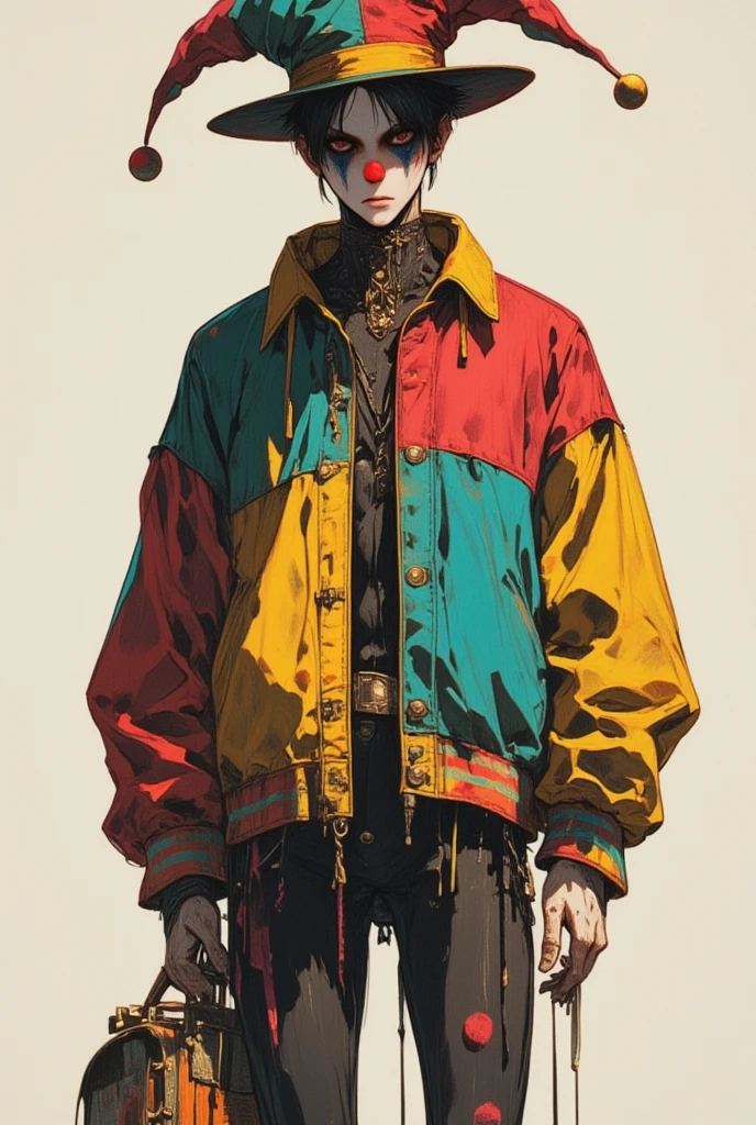tmasterpiece,Best picture quality,Graffiti girl(scribbles: 2),paint splatter,against a wall,Tilt your head and smile,whaite hair,Green eyes,Earphone,(Green and black tones:3),Functional trench coat,Trendy outfits。