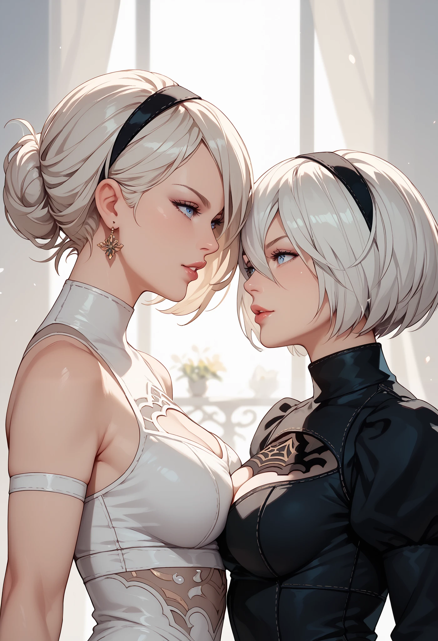 Commander of the Yorha and 2b body fusion (join the 2 characters), Mix the uniforms