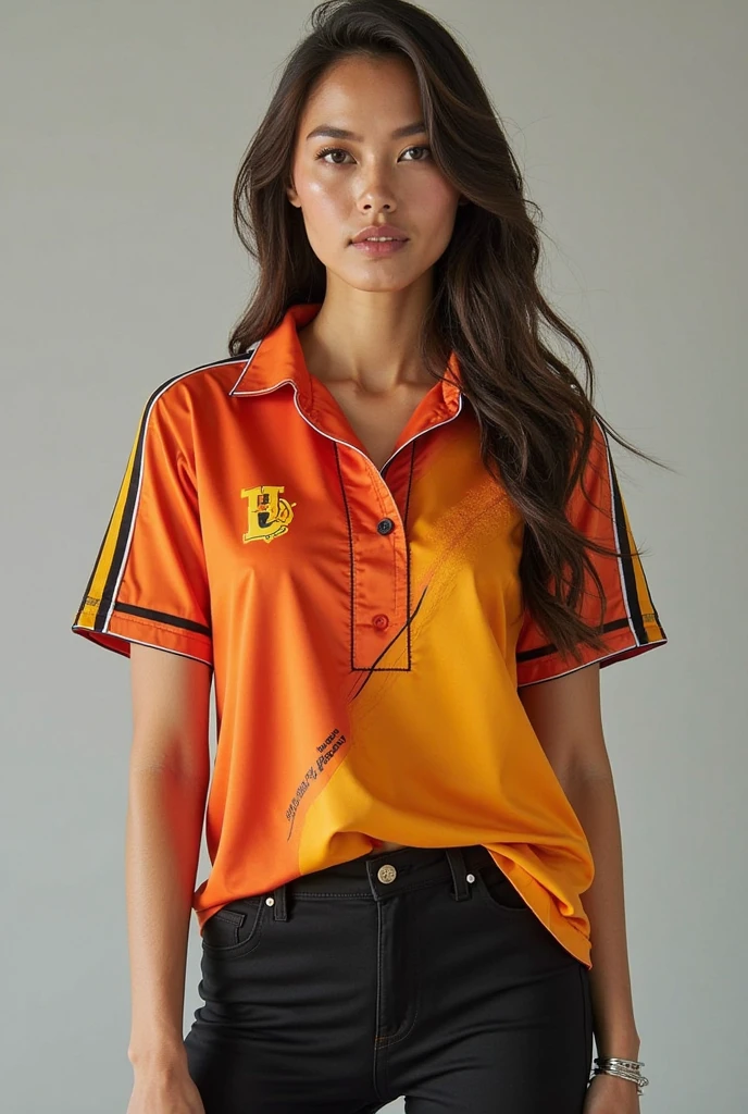 Gold sports long sleeve polo shirt designs