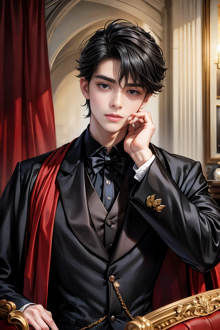 <lora:BIW:0.6>, FH, Masterpiece, best quality, sharp, contrast, realistic drawing, tall black haired man, short hair,

 <lora:Gakuran:0.75>, Gakuran, a man in a black gakuran and pants standing with his arms crossed , man wearing the gakuran, golden buttons