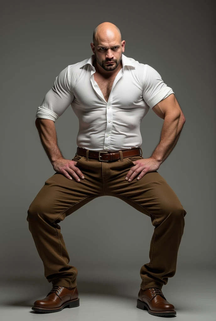 40 years old，Hidetoshi Nakata，（Kogoro Mori 1.3），Oriental face，whole body，Lean，muscle，Sitting，Legs open，White socks，Baldhead ，transparent，Thick body hair，White lingerie，Topless，Densely hairy，Fortitude，HD，With a mustache