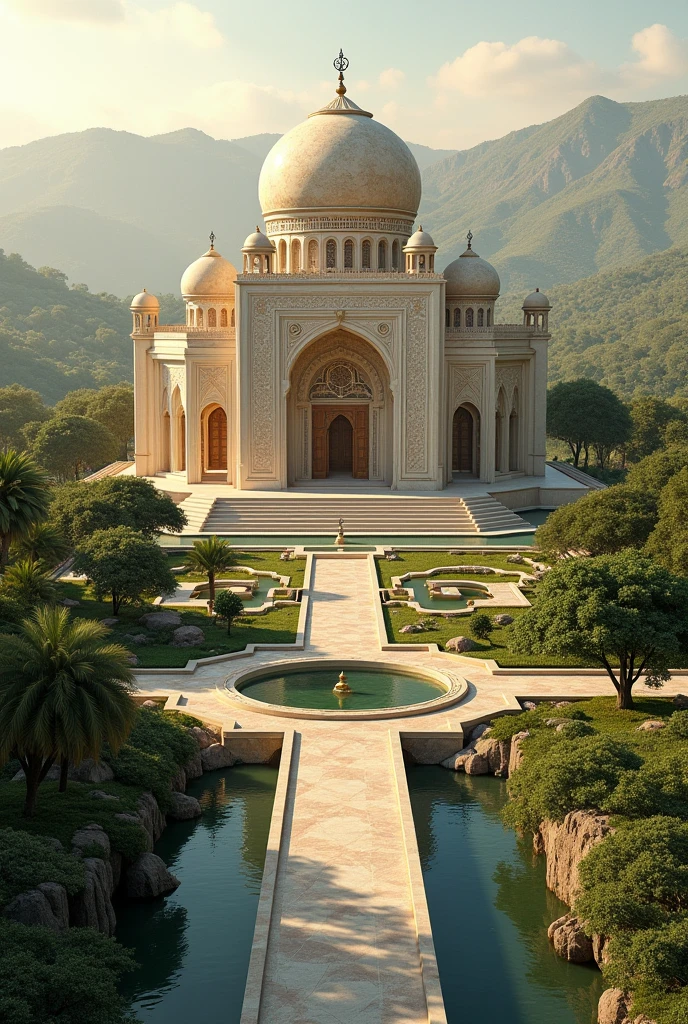 A photo of a mahal inside