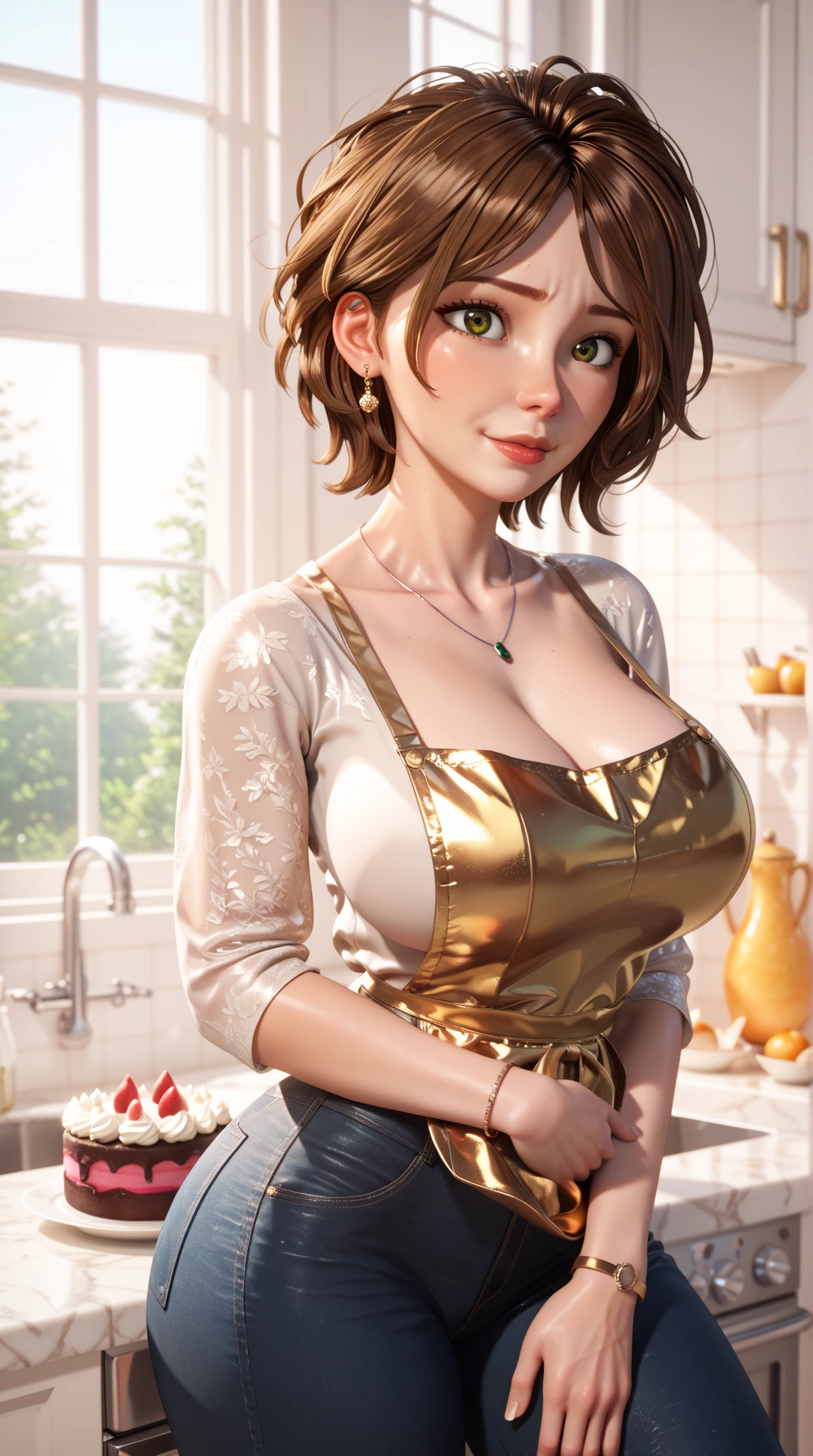 (high-definition image, (a westerner woman), housekeeper, drooping eyes, face, eyes realistic sizing, (((spread njoying masturbation), org(showing off hec, standing, straddling, rubbing pubic against the metallic vacuum cleaner))), ((unbuttoned thin casual-dress with various pattern)), (ceiling, floor), blond (various place in the house), pubic hair, ((short crop hair, glasses)), in the kitchen, stove, pods