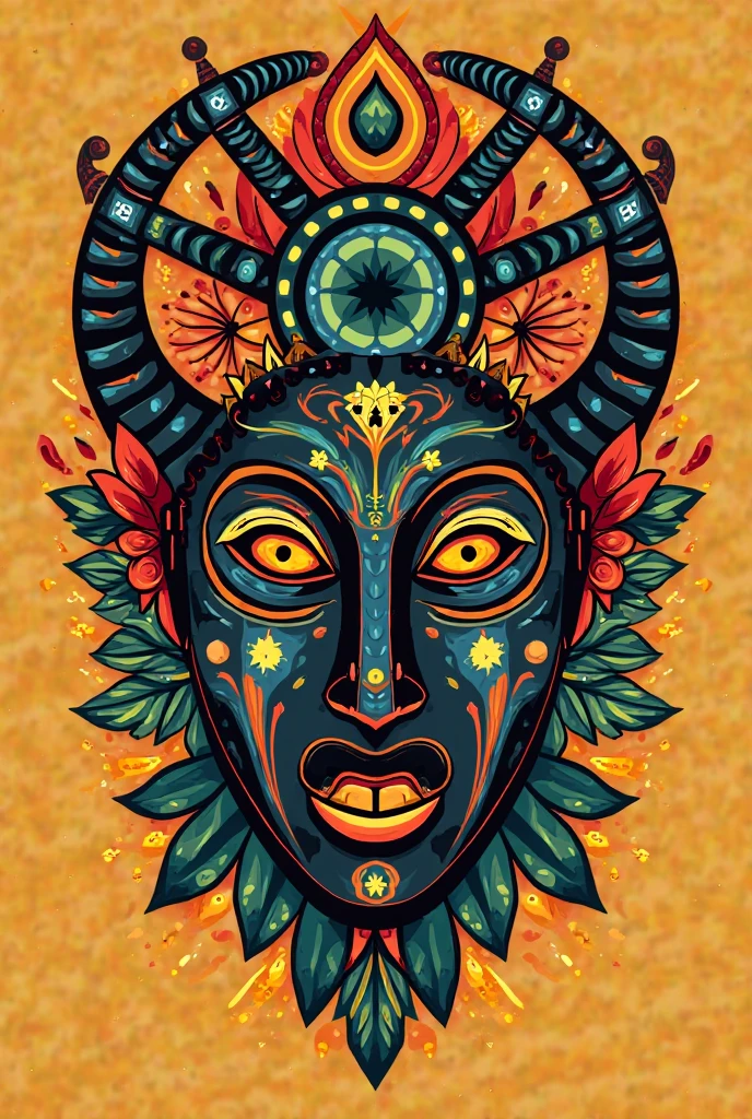 t-shirt art, 2D, ((black background :1, 5)), vector, vivid colors, chibi rasta outfit character, masterpiece, best quality, intricate details, perfect symmetrical face, realistic details, gothic theme, rim light, moonlight, cinematic shading, Greg Rutkowisk --auto