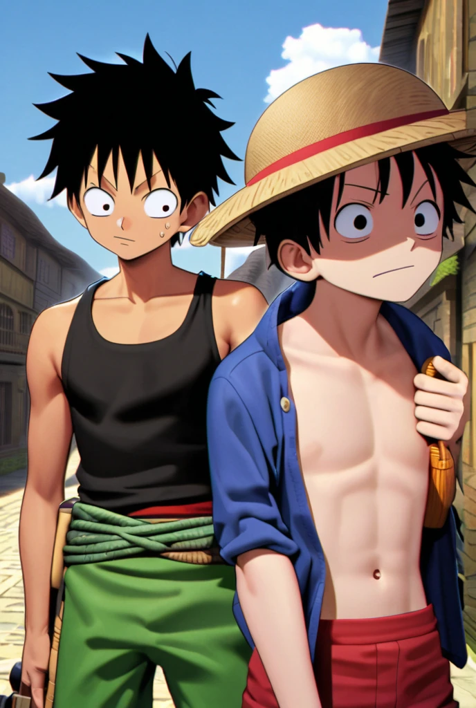 Tanjiro e Luffy