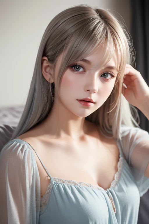 1girl,beautiful vintage color, instagram (photorealistic, high resolution:1.4), ((puffy eyes)), looking at viewer, , full body (8k, RAW photo, best quality, masterpiece:1.2), (realistic, photo-realistic:1.37),(sharp focus:1.2), professional lighting, photon mapping, radiosity, physically-based rendering, (pale skin:1.2),(small breasts:1.2), looking at viewer, (middle hair:1.5), portrait, purple eyes, (sliver hair:1.1),bangs, (simple background:1.4), solo, upper body, realistic,(masterpiece:1.4),(best quality:1.4),(shiny skin),fashi-girl,makeup,smile(skinny,closed mouth,shy :1.3) ,(standing,black Stewardess uniform,Necromancer:1.1),medium bust,sexy pose ,