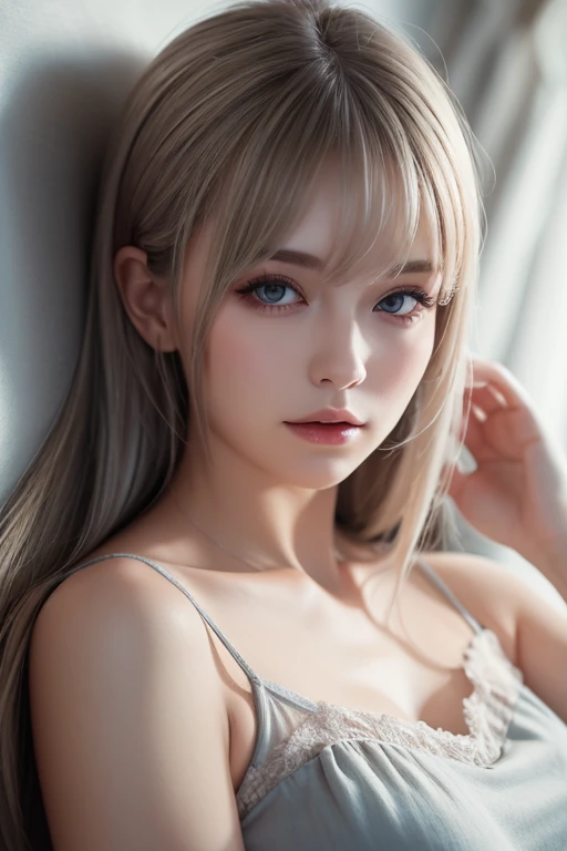 highest quality、8k Masterpiece、超A high resolution、(Photorealistic:1.3)、RAW Photos、1 girl、Silvery white hair、Glowing Skin、1. Super-beautiful Cyberpunk Soldiers、((Ultra-Realistic Details))、Portrait、Global Illumination、Shadow、Octane Rendering、8k、Super sharp、Beautiful breasts、Metal、Cold colors、、Very intricate details、Realistic Light、CGSoation Trend、Beautiful Eyes、Shining Eyes、To the camera、Neon Details、20age、Completely naked