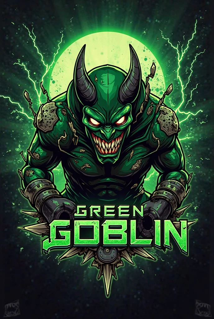 Green Dragon gamer logo with a man with a gun and the words green dragon