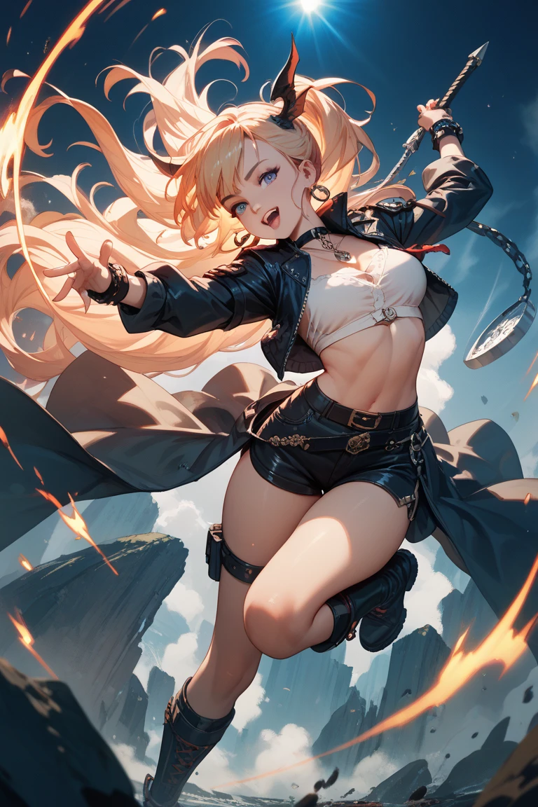 masterpiece, best quality, sour, Gray sweater, black tights, twist, rotate, blond, Superheroes, boots, tornado, rotatewind, alone, Bare legs, rotate, influence of wind, rotatening into a tornado, fast rotate, Standing, time travel, Travel through time, High Legs, perfect hands, Perfect fingers, High Legs leotard, Power, tornado swirls