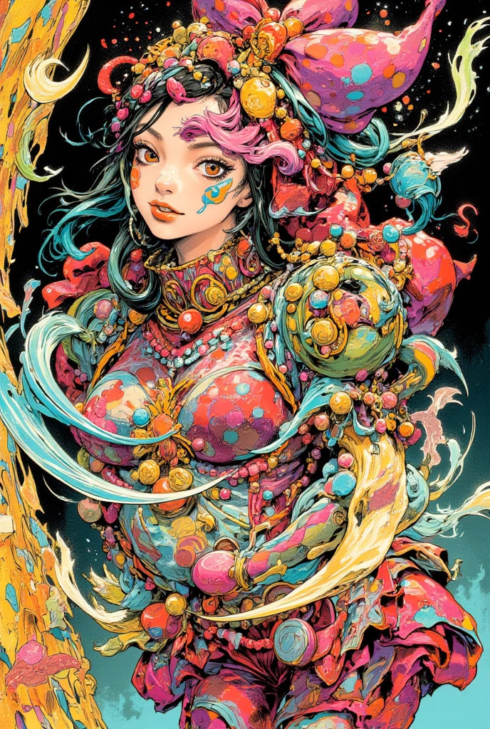 Seductive psychedelic horror, Trippy Hentai, body horror, having sex, real breasts, surreal Sex, LSD trip, sensual, psychedelic sex, provocative, colorful, glowing