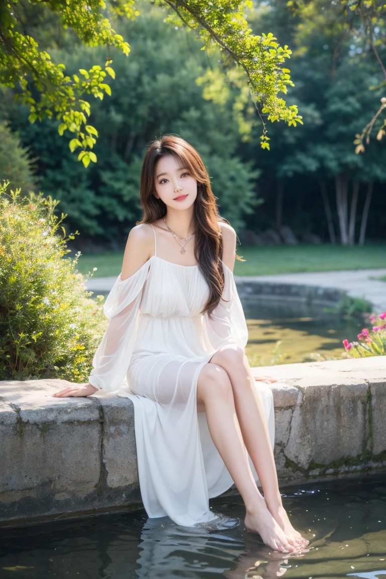1 girl, 模糊of, sitting, 模糊of_background, Tree, 独自of, skirt, bracelet, jewelry, sky, 白色of_skirt, closure_Eye, 棕色of_hair, Gloves, depth_of_site, 白色of_Gloves, lips, only_Shoulder,极其细致ofCG unity 8k wallpaper,masterpiece, 最好of质量, Super detailed, beautiful detailed Eye:1.2,best lighting, (最好of影子, extremely delicate and beautiful, bloom),(masterpiece:1,2), 最好of质量, masterpiece, high resolution, 原来of, 非常详细of壁纸, 完美of照明,(极其细致ofCG:1.2), , brush,