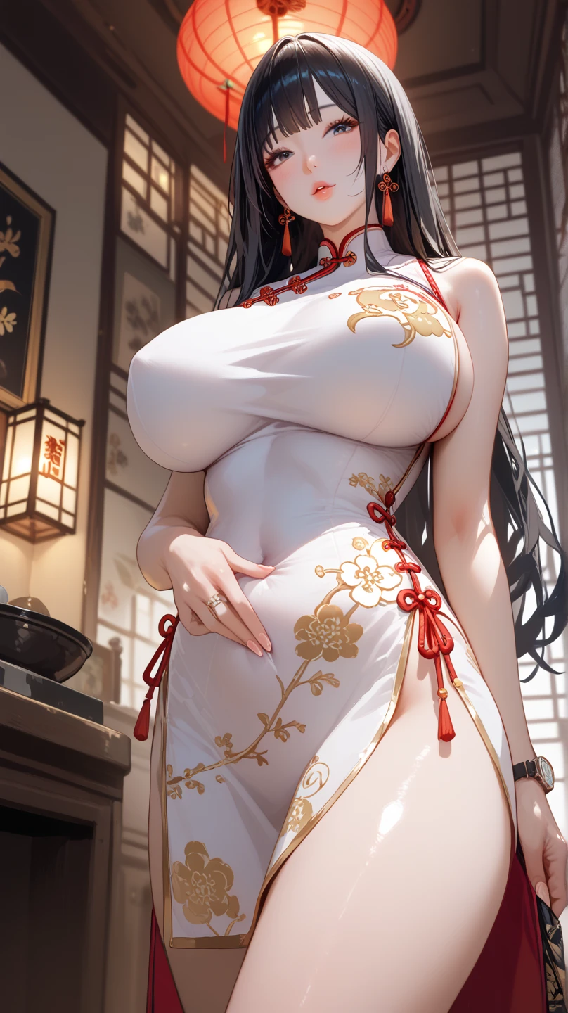 (masutepiece:1.3),(8K,photographrealistic,Raw photography,top-quality: 1.4),(Ultra-realistic capture),(Highly detailed),(High resolution 16k close-up of human skin),(Skin texture must be natural),(Detailed enough to finely identify pores), (Skin should look healthy), (In a uniform tone), (super definition),(Anatomically correct),((1girl in,Solo)),((Shooting for one person only)),Beautiful expression,(Realistic face),Korean model(A dark-haired,Center division,long:1.3),Chinese models(A dark-haired,Center division,long:1.3),More Korean than Chinese,Realistic eyes,Beautiful details,Beautiful skins,A charming smile,超A high resolution,(Hyper-realistic),Anatomically correct,Textured skin,Sharp jawline,Perfect proportions ,(Plump bust),Necklace,(Vietnamese national costume), Vietnam Night City, Background is downtown Vietnam at night, ((full_Body)), ((National customs Ao Dai)), ( White color),Ao Dai seen through underwear, (long hem), Hanoi City, (showing your whole body), (Ao dai with embroidery),(SFW:1.5),((full body view,full body photo,Full Body):1.5),(cute face:1.2),(huge breasts:1.5),(medium heels:1.2),(big hips:1.2),(medium thighs:1.2),(soft makeup:1.3),(Exquisite and perfect facial features:1.2),(Precise and perfect human ???????:1.2),(Smooth skin texture:1.2),(Very detailed face and skin texture:1.2),(Beautiful face:1.4),(blush red lips:1.2),(very detailed beautiful hair:1.4),(smile:1.3),(closed mouth:1.2),(natural color lips:1.2),(Shiny and textured lips:1.2),(Exquisite and perfect facial features:1.2),(Low flash:1.2),(Sharp Focus:1.2),(Front lighting:1.3),(looking at the camera:1.3)..