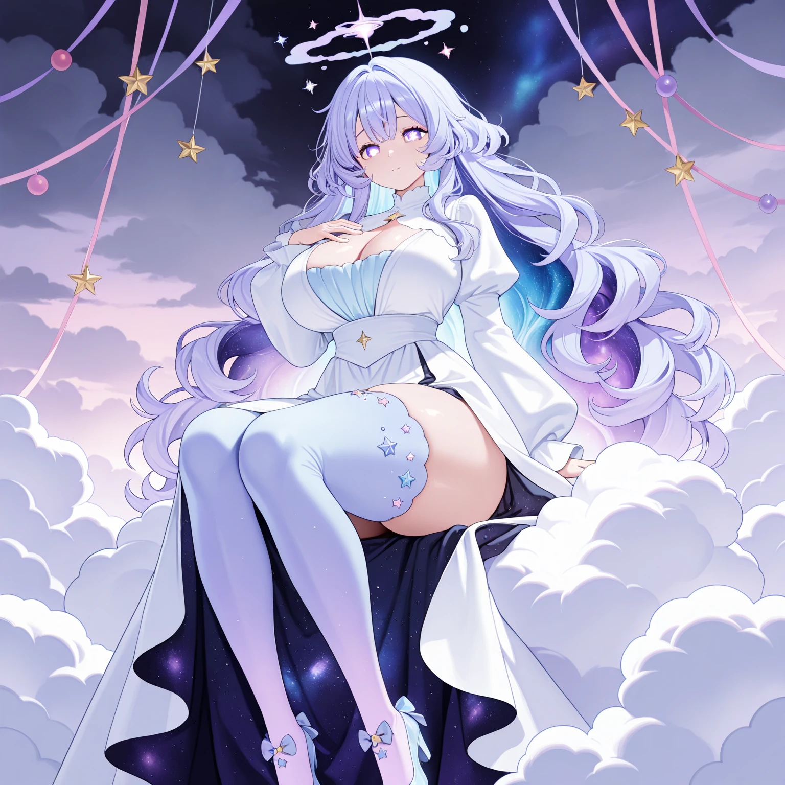 (muste piece), (best quality), (score_9, score_8_up, score_7_up), very detailed eyes, expressive eyes, perfect face, very detailed face, highly detailed face, beautiful girl, 8K, beautiful girl, white background, delicate and beautiful face and eyes, dark intense shadow, 1 girl, vtuber style, cool girl, hololive, SakuraMiko, long hair, ahoge, unbuttoned pajamas, bra, cameltoe, ass visible through thighs, big chest, Cleavage, clavicle, closing eyes, sleeping, breathing, (full body), barefoot, naked thighs, lying on bed, from below, pov crotch,