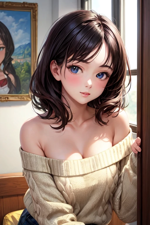 (((One beautiful woman:2.0))),(((NSFW:1.5))),((Nude:2.0))),(((He wears a gun belt with a precision buckle around his waist.:1.8))),((Wear a watch on your wrist:1.2))),(((Showing cleavage))),(((Exposed thin inner thighs))),(((Small breasts:1.5))),(((Bare arms))),((Blushed:1.5)), Beautiful detailed girl, Very detailed目と顔, 緻密でBeautiful Eyes, Very detailed, High resolution, Highest quality, masterpiece, Very detailed, 8k wallpaper, wonderful, finely, Highest quality,(Standing in front of a wooden wall),Beautiful Eyes,((Engage your audience:1.2)),(((Photograph the whole body:1.7))),((Put your hands on your chest:1.4)),(((Drunk:2.1))),(((Crying face:1.0))),(((Are standing:1.2)))