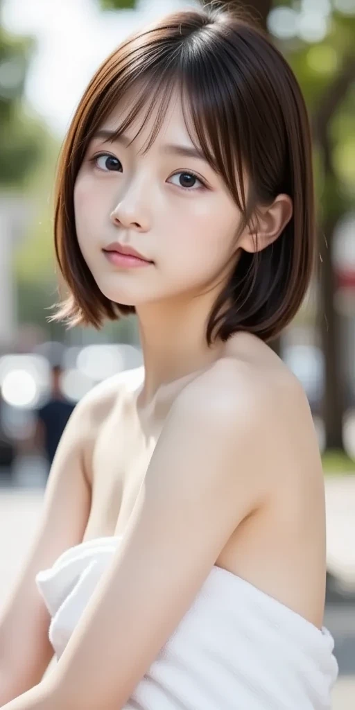 One Girl, , smile, The eyes are brown, Tabletop, Highest quality,(Get used to it),(naked),School Area,(((Nipples))),(((tits))), walking On the way to school,Blurred Background、Navel exposure , (((nude))),（Areola）、On the way to school, Japanese, small胸, The wind is blowing, Bright sunlight、Big eyes、Twin tails、、挑発するsmile、Evil smile,,(((１０Year))),、平らなtits、Flat Chest、small、small胸、(((thin))),(((Very thin))、(((Upper body photo)))、(((Super cute face)))