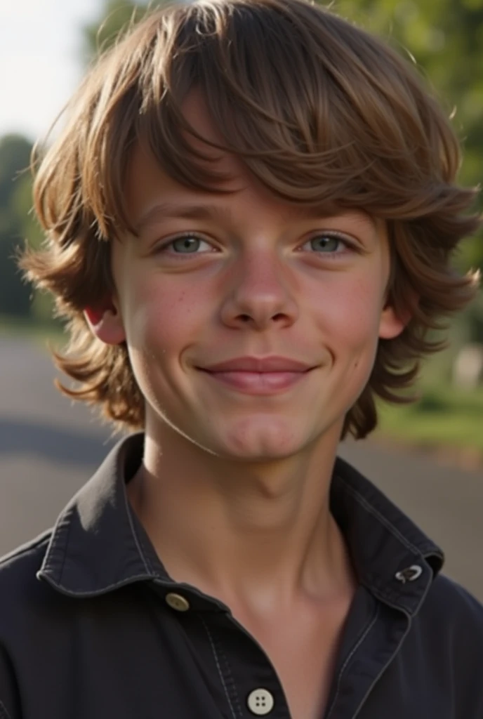 a handsome young man with a smile, having vermelho hair and olho castanho, in the first grade, with Reinhard vibes

[portrait], [sharp focus], [physically-based rendering], [vivid colors], [realistic:1.37], [HDR], [ultra-detailed], [professional], [bokeh], [studio lighting], [extreme detail description], [highres], [best quality,4k], [masterpiece:1.2]