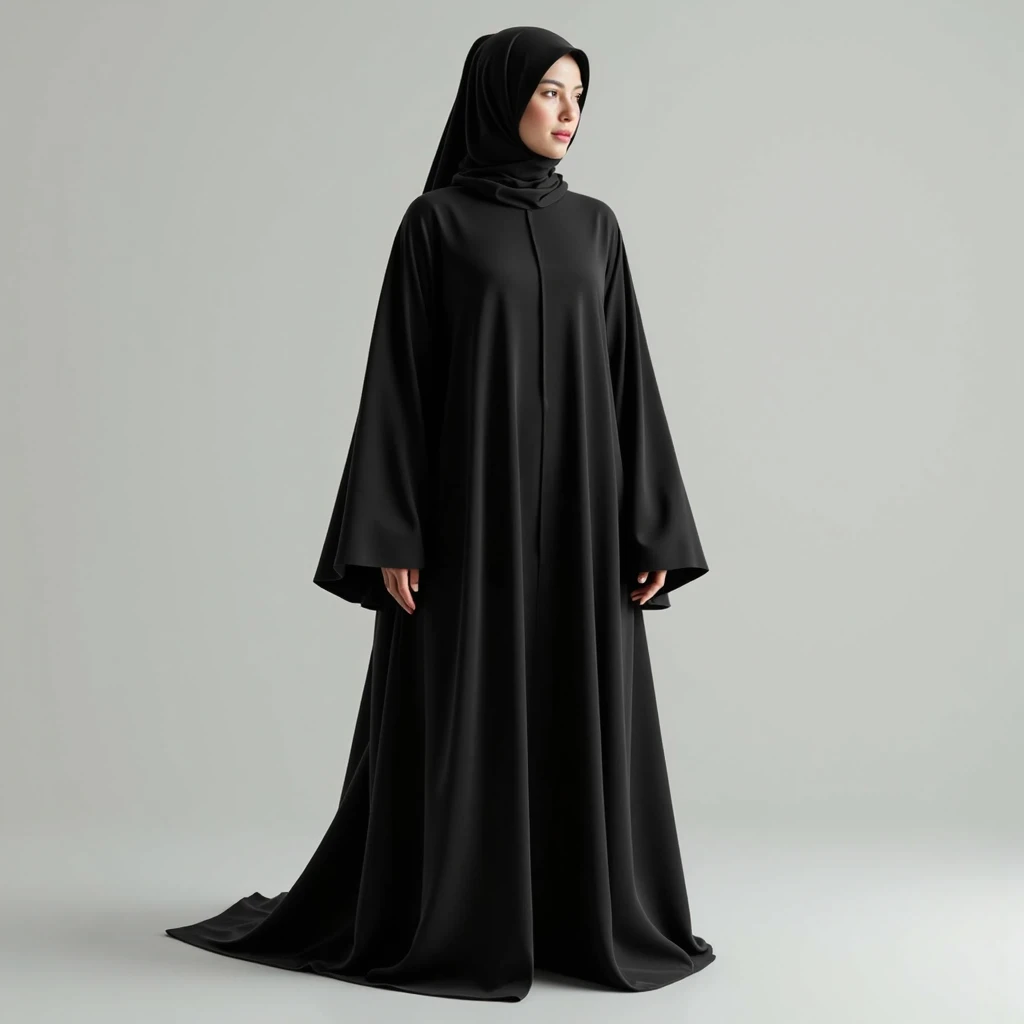 Girl wearing abaya and her legs are open sexy and her shoes are high heels 


