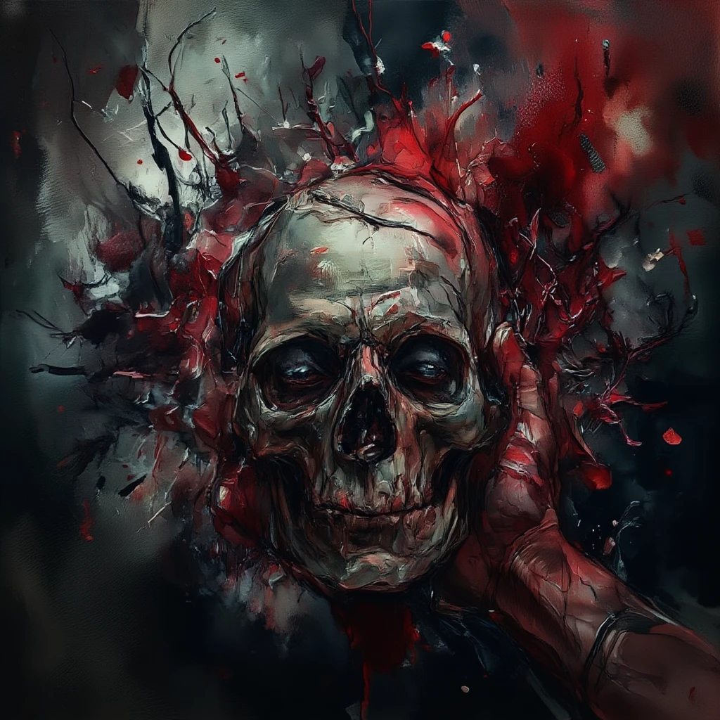 bloody，class，Face，burn，No eyeballs，Internal structure of the eye socket