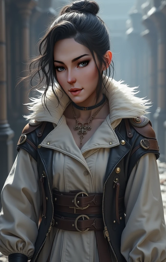 (masterpiece, best quality), abstract and colorful paint style, <lora:add_detail:1>, <lora:anime3d:0.75>, <lora:3DMM_V12:0.25>, 3DMM,
1 girl, adult hungarian woman, red eyes, chestnut messy hair,
portrait, solo, (full body:0.6), looking at viewer, detailed background, detailed face, (<lora:FrostRaceTech:0.5>, cryogenic, frostracetech theme:1.1), trapper, tracker, calm confidence, dark purple fur lined leather clothing, belt, coat, gloves, crafty, , weary, scarf, running, snare, spear, amulet, , pelts, campsite in background, cold climate, moonlit night, fantasy frontier cinematic atmosphere,