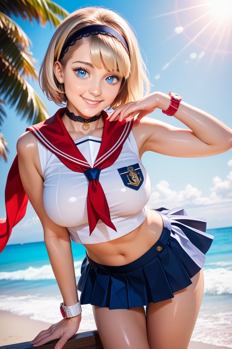 最high quality、high quality、Best image quality、8k、最High resolution、High resolution、最high quality、masterpiece、RAW Photos、whole body写真、Detailed and realistic human body、Detailed and realistic skin、Realistic face in every detail、Realistic reproduction of every detail、Detailed and realistic lips、Detailed and realistic teeth、Detailed and realistic ears、Detailed and realistic hair、Detailed and realistic weapons、Realistic reproduction of every detail、Realistic fingers in every detail、(Beautiful Hands、thumb1reference4)、Realistic feet down to the last detail、Realistic breasts down to the last detail、((Beautiful Japanese Girl))、(Japanese Model), (Japanese women)、((18 year old beautiful girl))、((Sailor Moon(A girl who looks like Tsukino Usagi)、(Blonde)、(Random Hairstyles))、((whole body))、((Beautiful upward-facing breasts))、(Slim and perfect style)、(whole body光沢肌、Fair skin)、(Soft natural light)、Tropical countries、Resort Beach、Beautiful sea、Beautiful sandy beach、Coastal、rocky coast、High waves、((Sitting on a rock(Spread your legs wide))、((背景にBeautiful seaが見える))、((Inspired by Sailor Moon costume(Bandeau bikini、Micro Bikini))、((Swimwear that fits perfectly on the skin))、Sexy pose