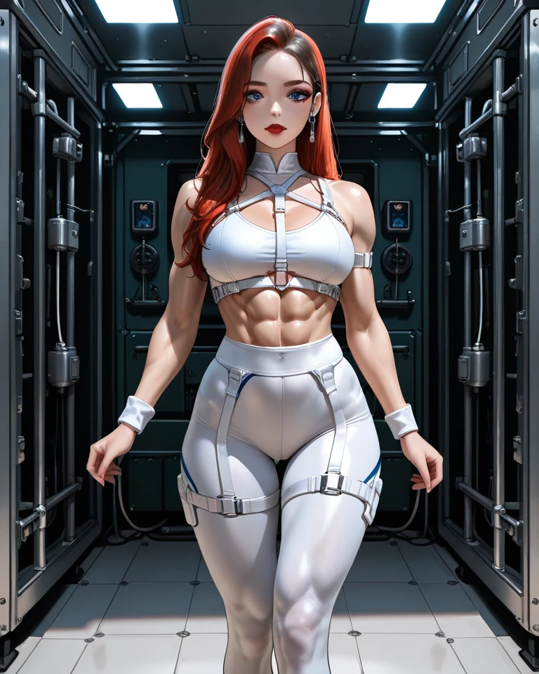 comic art, pencil sketch, thick outlines, inked comic, star wars, sci-fi, mirror selfie,
full body, 1girl, taking a mirror selfie of her ass, star destroyer locker room, stormtrooper armor, partly undressed,
delicate Italian woman in a matte black spandex bodysuit, black tank-top, narrow waist, perfect ass, slight smile, teasing, fit,
white armor shins, white armor shoes, stormtrooper gauntlets,
long hair, red hair, high ponytail, BREAK
black eyes, BREAK <lora:StormTrooper:0.7>, <lora:MirrorSelfieLora:0.5>