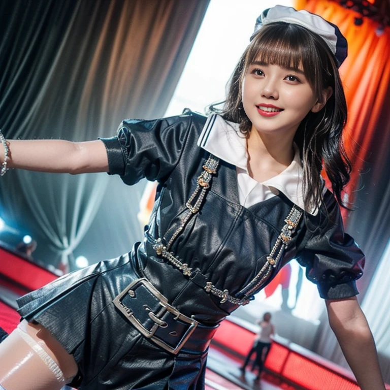 there is a woman in a black raincoat posing in a bathroom, she is wearing a wet coat, wearing atsuko kudo latex outfit, latex suit and raincoat, wearing a black noble suit, wet look, chiho, shiny, sui ishida with black hair, wearing black leather trenchcoat, 奈良美智