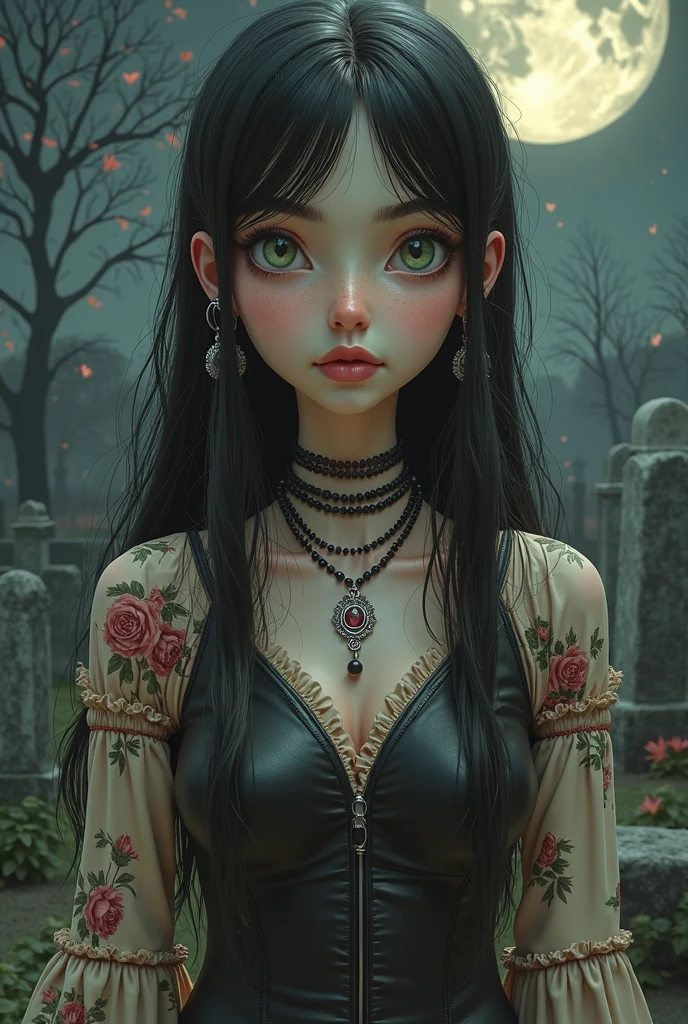 1 girl, Alone, (Pale skin, Saggy breasts, huge breasts:1.3), (eyelashes:1.2), blush, (propensity) Dark theme, neckline,
forest of darkness, off the shoulder, dark background, bags under the eyes, on one side, foreshortening, (barefoot, legs:0.86),
neckline bajo, dress, Skull, messy hair, absurdly long hair, hair_on_eyes, bloody, bare tree, good, onsized cup, transparent,
Closed mouth (000000:1.3) ,(FFFFFF:0.6),