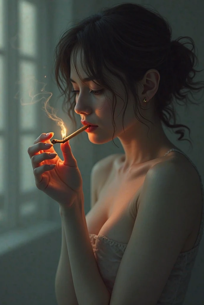 Fille qui fume