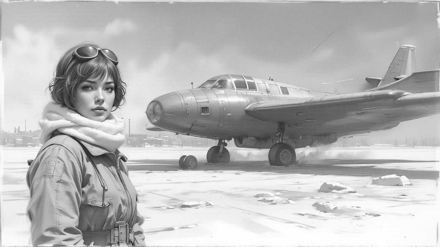 realistic painting ((((In the style of Robert McGinnis)))) a Japanese woman sitting in door of Hughes D-500 helicopter,  Jason Stratham in the pilots door window, lots of detail, mixture, (white background:1.2) (digital art:1.3) , Eduardo Kobra acolchoamento ,multidimensional geometric wall PORTRAIT, arte, Chibi,Yang08k, lindo, Colouring,